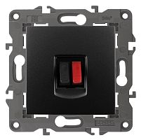 Розетка аудио без рамки Эра Elegance 1-м. антрацит картинка